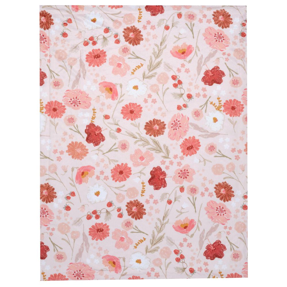 Lambs &amp; Ivy Flower Power Baby Blanket in Pink, , large