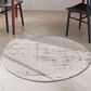 Nourison Rush 4" Round Ivory and Beige Area Rug, , large