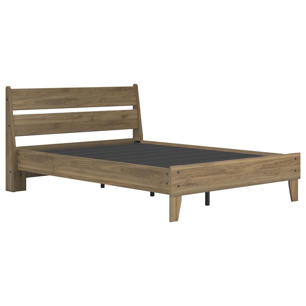 Ashley Deanlow Full Platform Panel Bed in Honey, , large