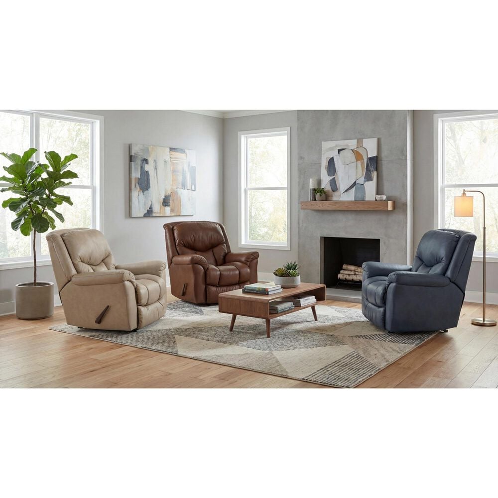HomeStretch Jester Banded Manual Rocker Recliner in Sky, , large