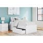 Ashley Onita Twin Platform Bed with No Headboard and 1 Side Storage in White, , large