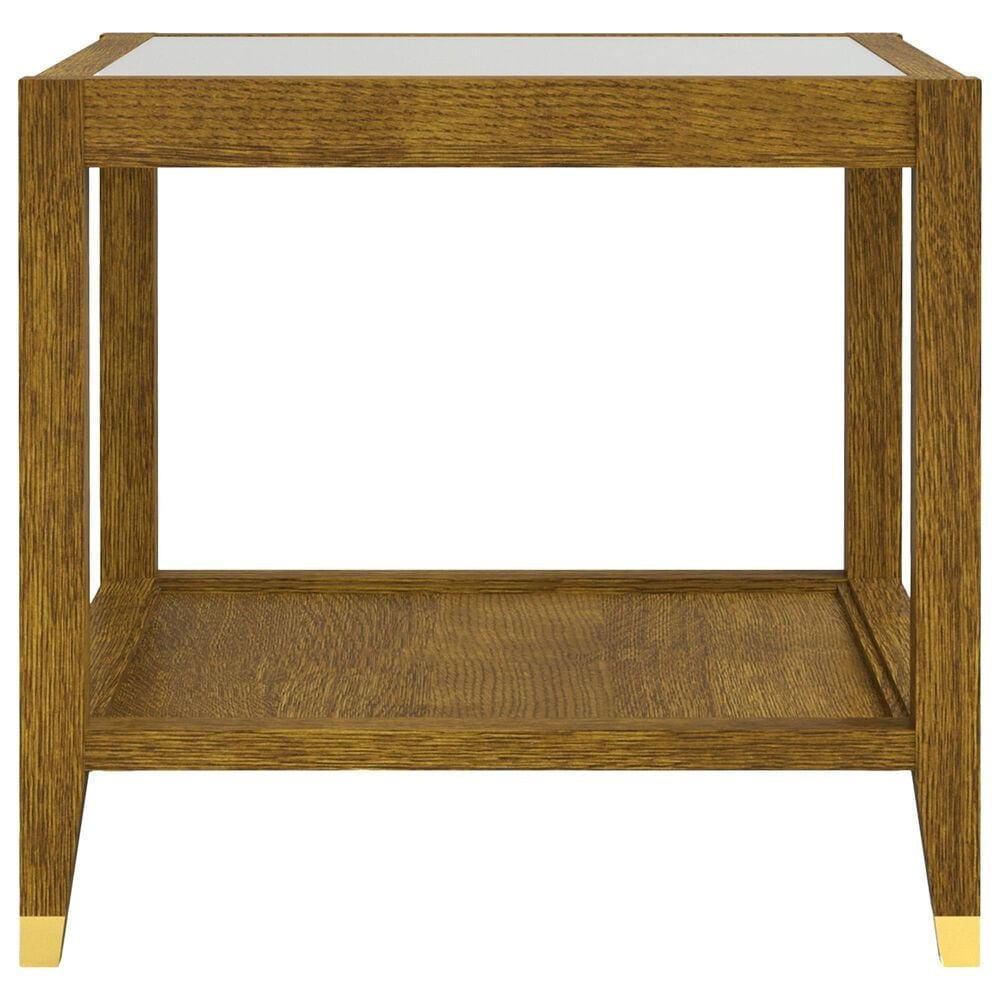 Stickley Furniture Surrey Hills Glass Top End Table in Bay Brown, , large