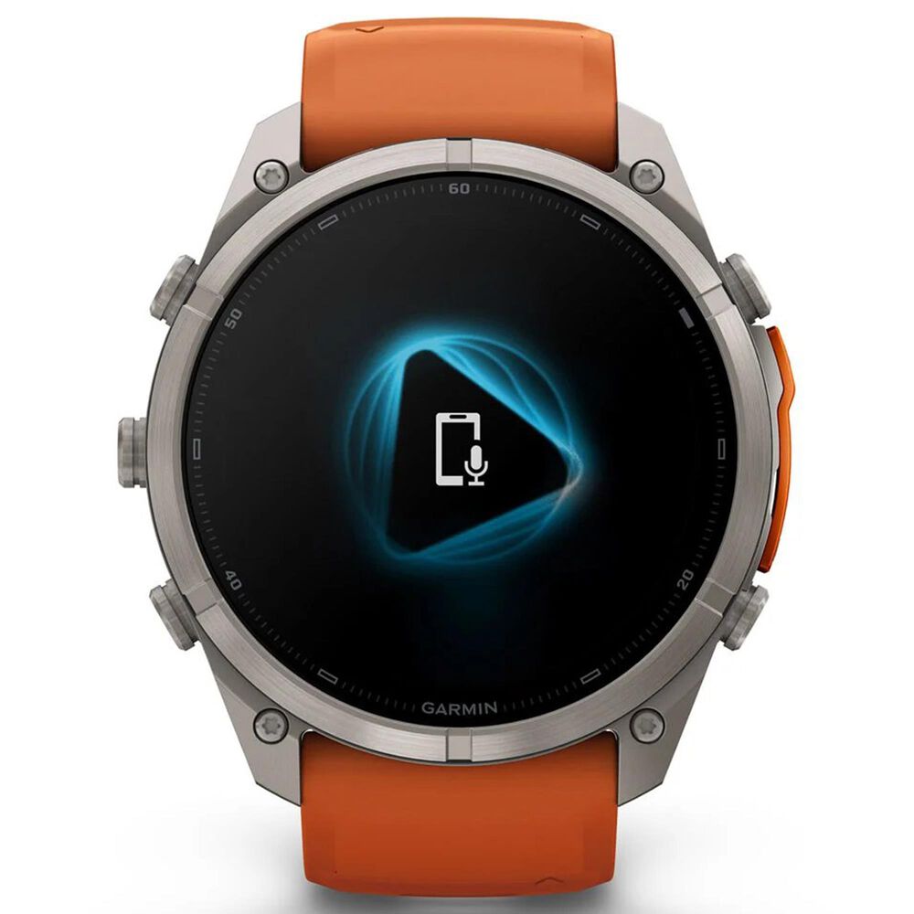 Garmin fenix 9 Pro Smartwatch 51mm Titanium with Autumn Orange and Spark Orange Silicone Band, , large
