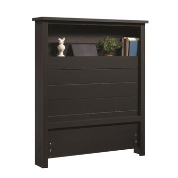 Sauder Dawson Trail Twin Storage Headboard in Raven Oak, , large