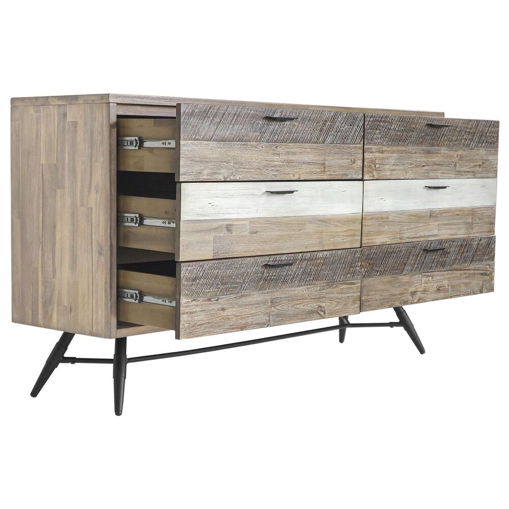 Blue River Bridges 6 Drawer Dresser in Natural and Gray, , large
