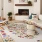 Rifle Paper Co. x Loloi Perennial Blossom 3"11" x 5"11" Cream Area Rug, , large