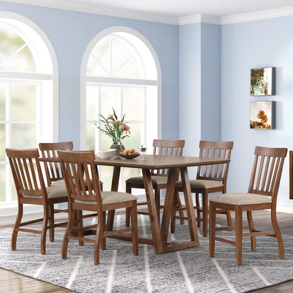 New Heritage Design Putnam 7-Piece Dining Set in Walnut, , large