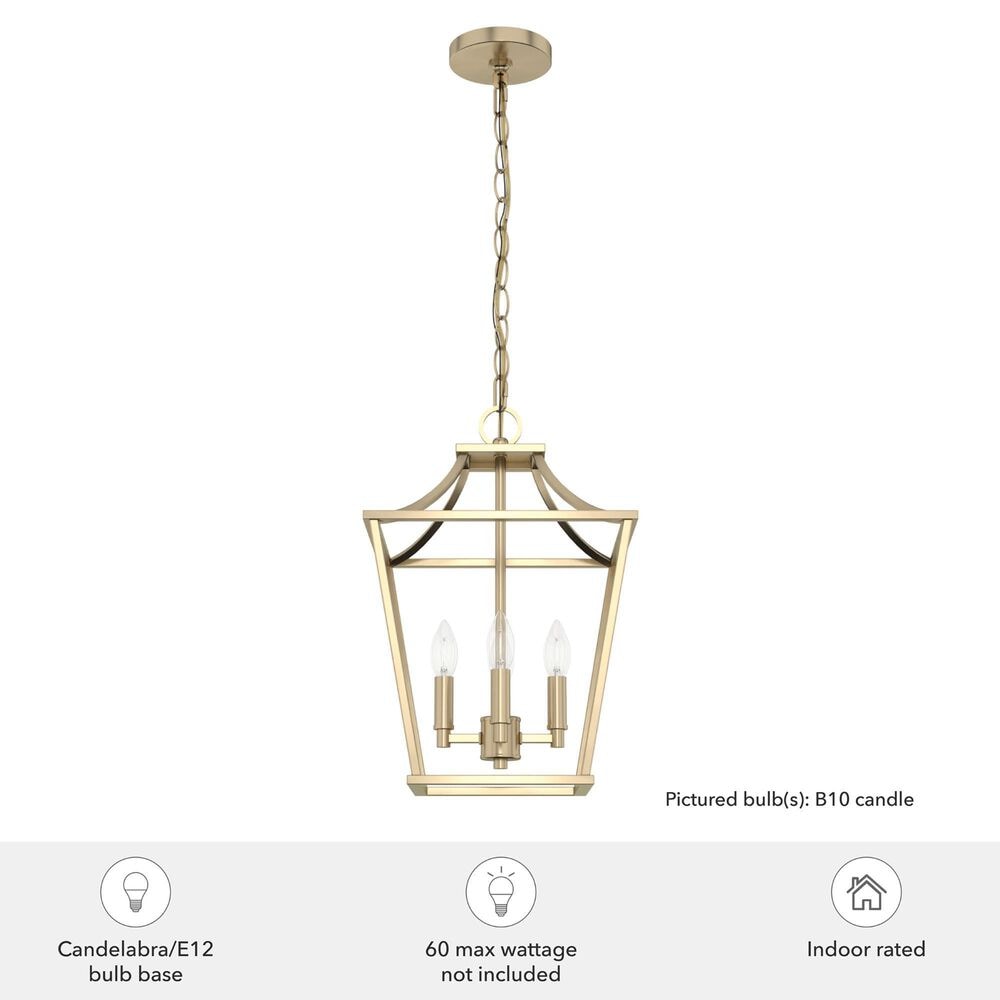 Hunter Laurel Ridge 12&quot; 4-Light Lantern Pendant in Alturas Gold, , large
