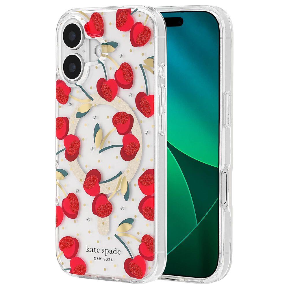 Kate Spade Protective MagSafe Case for Apple iPhone 17 in Cherry Dot, , large