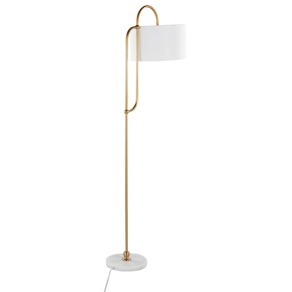 Grandview Gallery Leslie Floor Lamp in Gold and White, , large