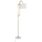 Grandview Gallery Leslie Floor Lamp in Gold and White, , large