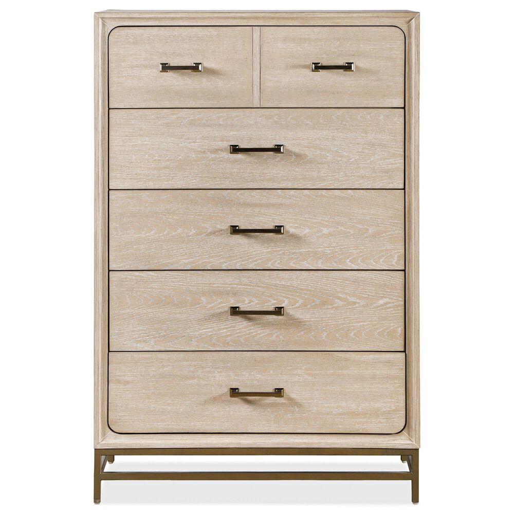Furniture of America Sandnes 5-Drawer Chest in Light Oak, , large