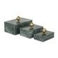 Maple and Jade 3-Piece Decorative Box Set in Vibrant Green, Smoky Gray and Gold, , large