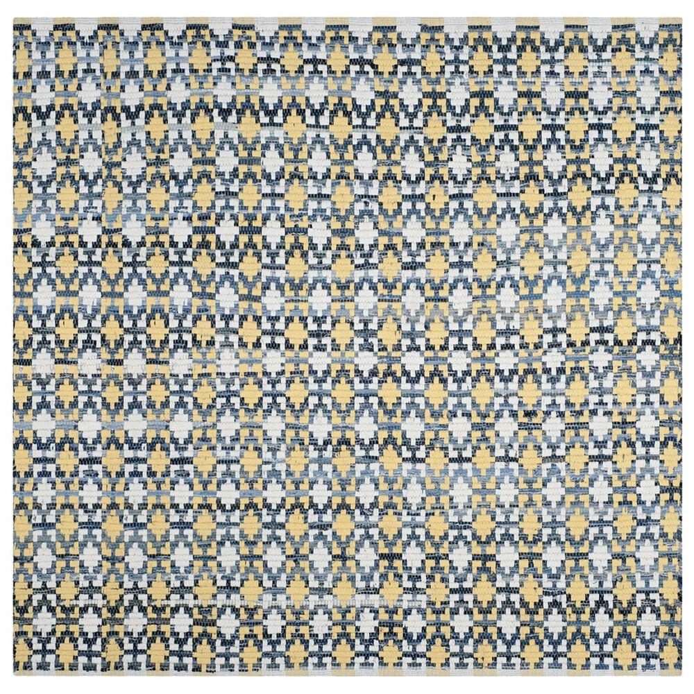 Safavieh Montauk Southwestern 4" Square Gold and Multicolor Area Rug, , large