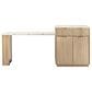 HOMLUX 83" Fluted Kitchen Island in Natural, , large