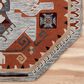 L&R Resources Sinuous Textile Southwestern 4" Octagon Terracotta, Gray and Blue Area Rug, , large