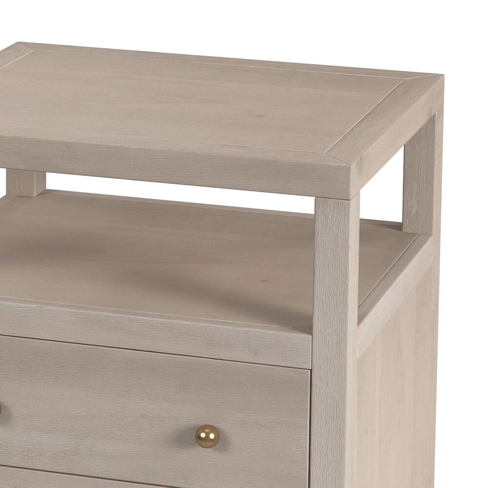 Butler Specialty Company Nora 2 Drawer Nightstand with Open Shelf in Antique Taupe, , large