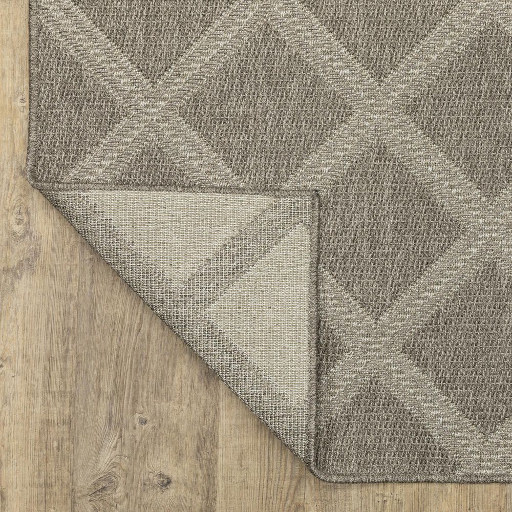 Oriental Weavers Caicos CA02N 1&#39;10&quot; x 7&#39;6&quot; Grey Runner, , large