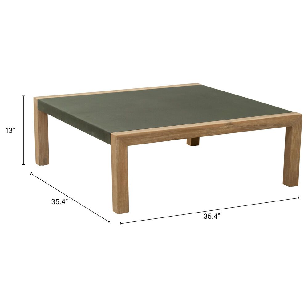 Zuo Modern Teras Coffee Table in Gray and Natural, , large