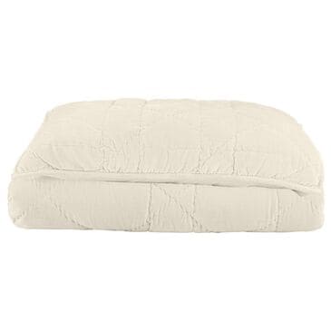 Timberlake 2-Piece Velvet Twin Quilt Set in Cream, , large