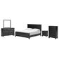 Ashley Lanolee 5-Piece King Bedroom Set in Black, , large