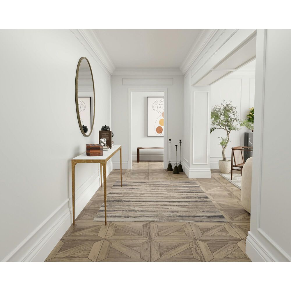 Nourison Sustainable Trends SUT03 5&#39;3&quot; x 7&#39;3&quot; Ivory and Multicolor Area Rug, , large
