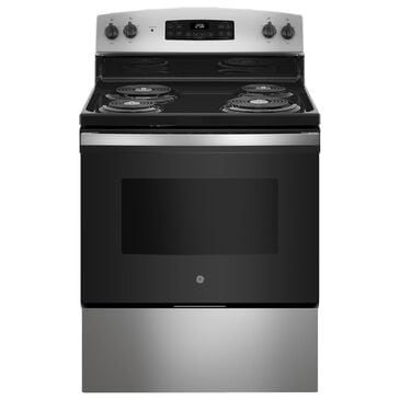 GE Appliances 30" Freestanding Electric Range with Self Clean in Stainless Steel, , large