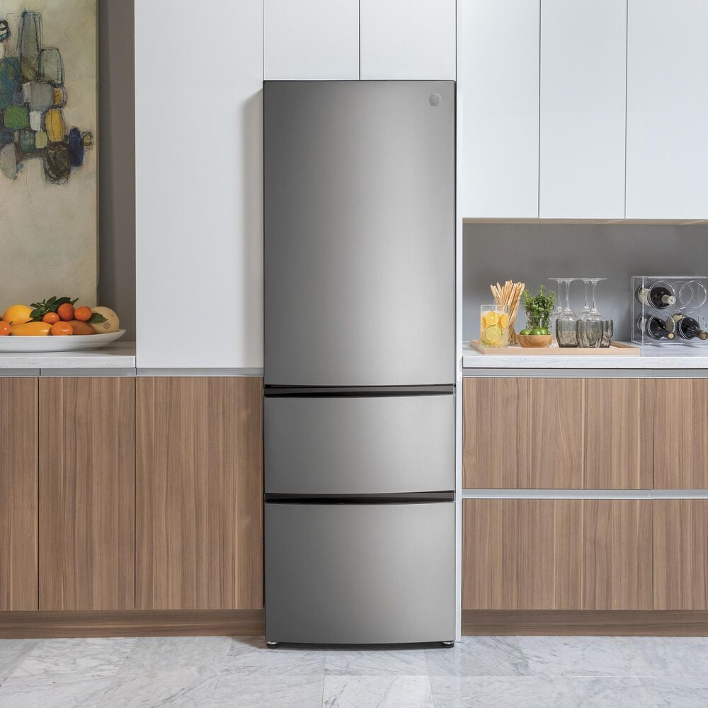 GE Appliances 11.9 Cu. Ft. Counter Depth Bottom-Freezer Refrigerator in Stainless Steel, , large