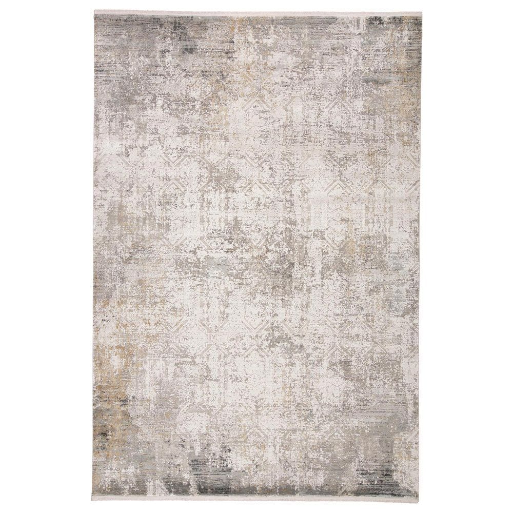 Feizy Cadiz 9"9" x 13"2" Light Gray and Ivory Area Rug, , large