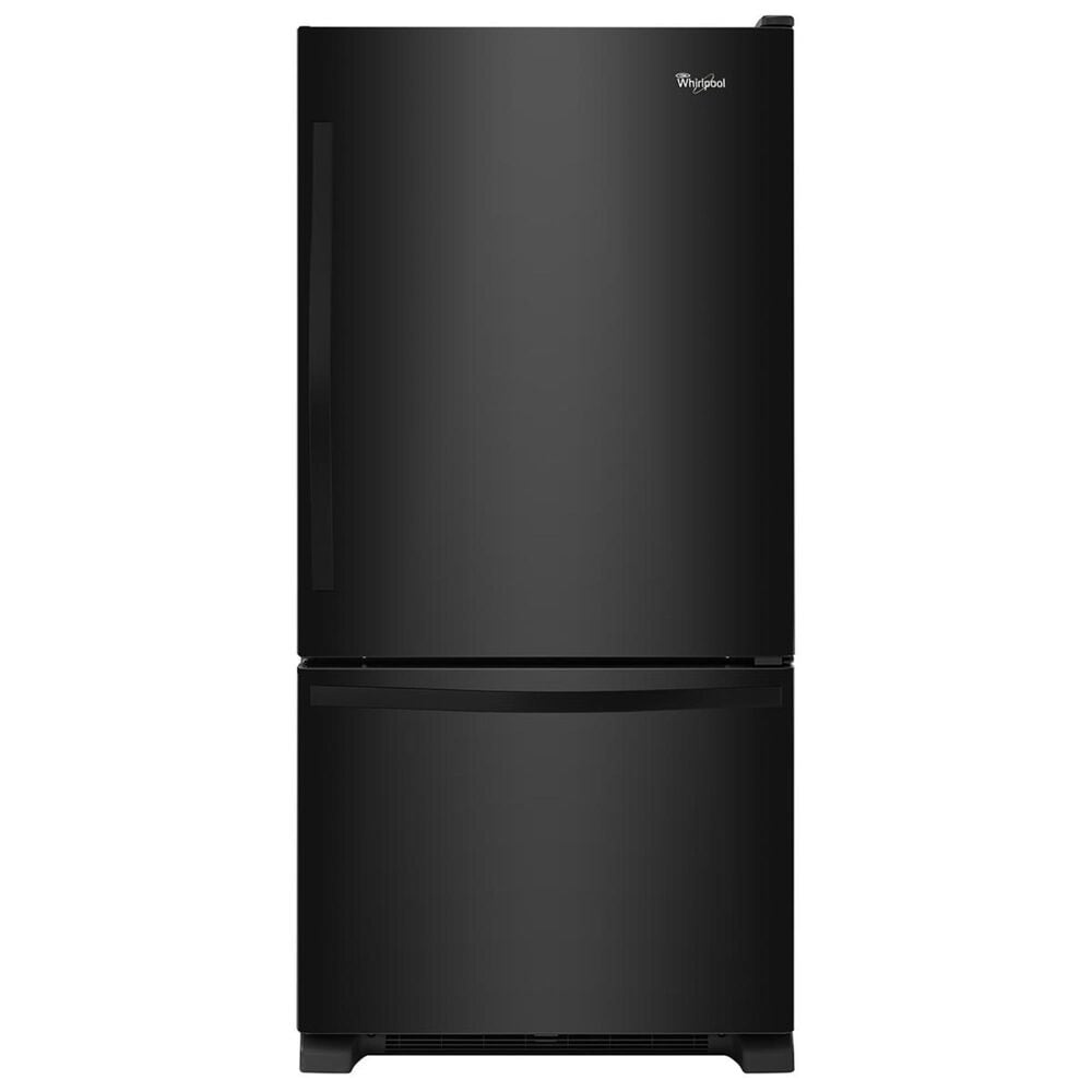 Whirlpool 22 Cu. Ft. Bottom-Freezer Refrigerator with Freezer Drawer in Black , Black, large