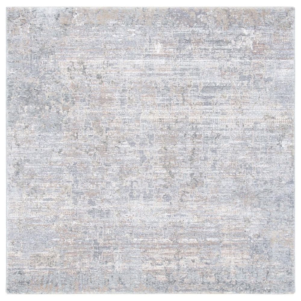Safavieh Webster WBS330G 6"7" Square Grey and Beige Area Rug, , large