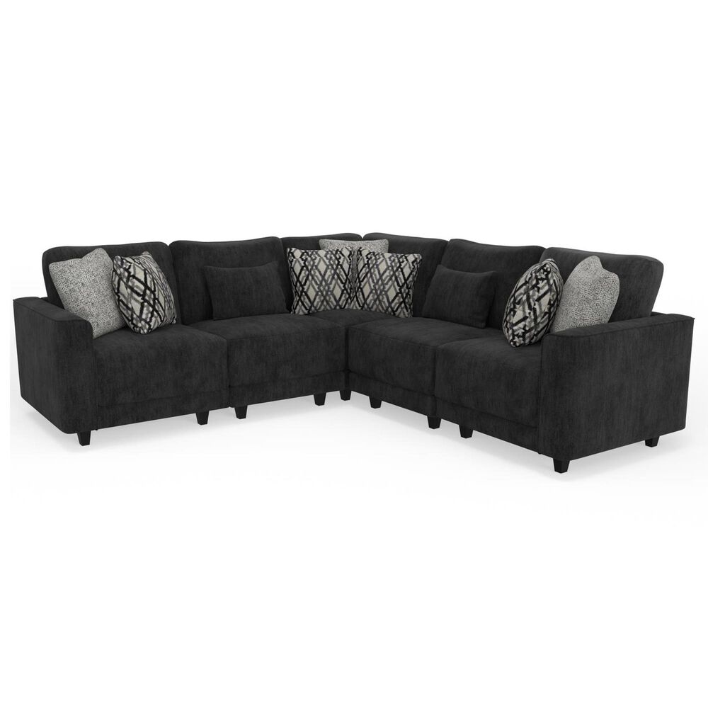 Henderson Breckenridge 5-Piece Stationary Sectional in Destany Coal, , large