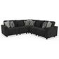 Henderson Breckenridge 5-Piece Stationary Sectional in Destany Coal, , large
