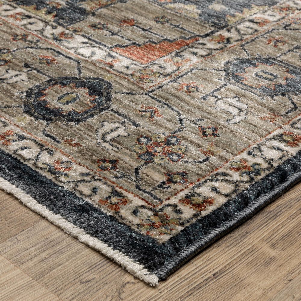 Oriental Weavers Eliana Brown and Blue 9&#39;10&quot; x 12&#39;10&quot; Area Rug, , large