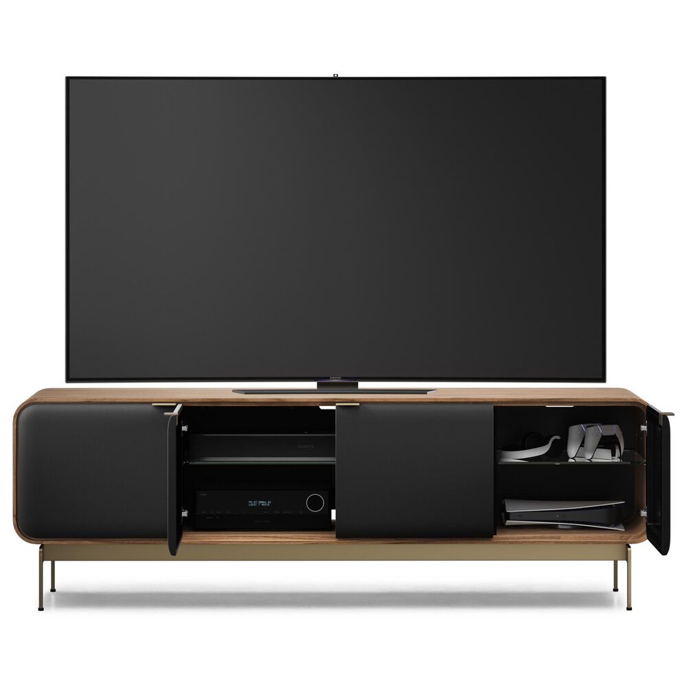 BDI Plume 80" 4-Door Media Cabinet in Walnut and Bronze, , large