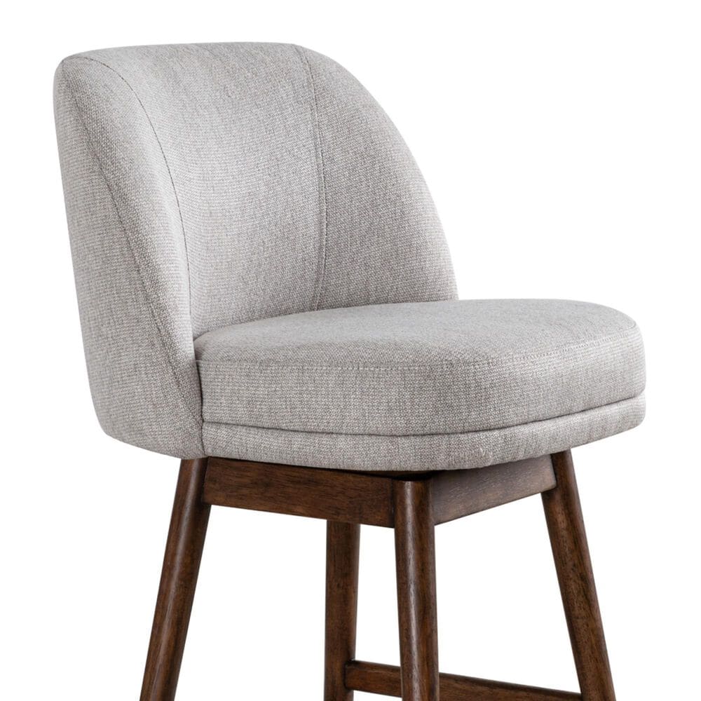 Armen Living Sadie 30" Swivel Bar Stool in Brown Oak, , large