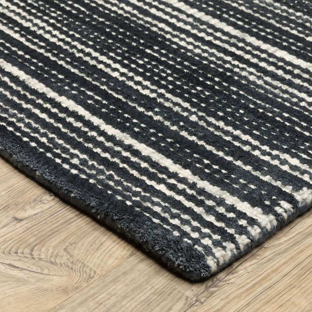 Oriental Weavers Circa 5&#39; x 8&#39; Black and Ivory Area Rug, , large