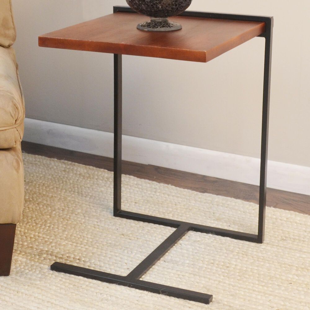 Carolina Cottage Leggero Accent Table in Chestnut/Black, , large