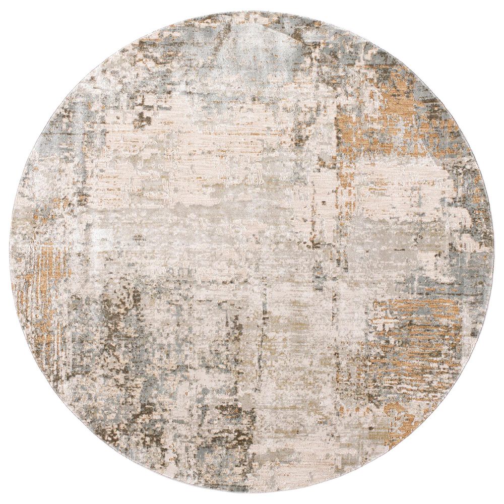 Surya Brunswick 7"10" Round Dusty Sage, Charcoal, Olive, Light Gray, Taupe, White and Teal Area Rug, , large