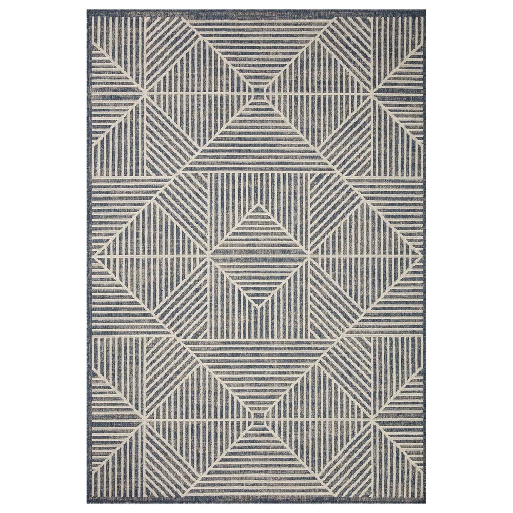 Loloi II Rainier RAI-03 2"2" x 3"9" Denim and Ivory Indoor/Outdoor Area Performance Rug, , large