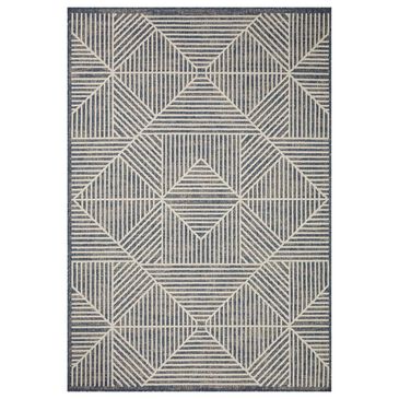 Loloi II Rainier RAI-03 2"2" x 3"9" Denim and Ivory Indoor/Outdoor Area Performance Rug, , large