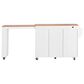 HOMLUX 86" Kitchen Island with Extendable Dining Table in White, , large