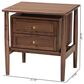 Baxton Studio Alyssa 2-Drawer Nightstand in Walnut Brown, , large