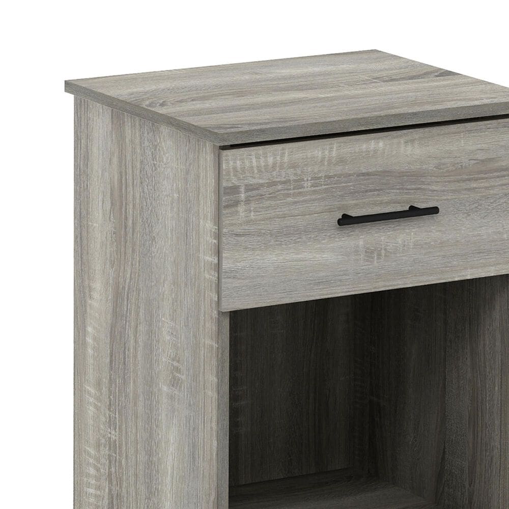 HOMLUX 1-Drawer Modern Nightstand with Bar Handle in French Oak Grey, , large