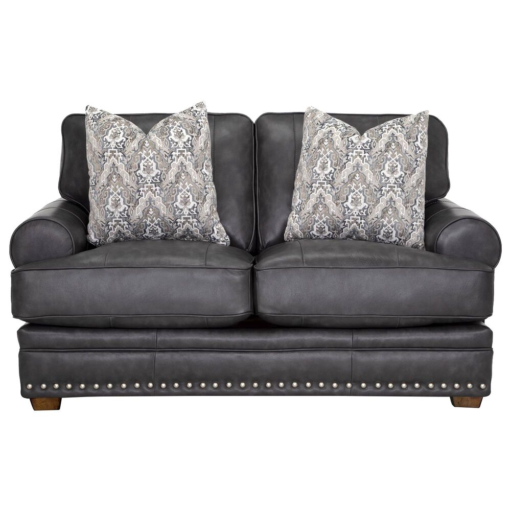 Moore Furniture Della Stationary Loveseat in Florence Steel, , large