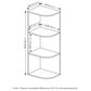 HOMLUX 3-Tier Corner Open Shelf Bookcase in White, , large