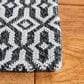 Safavieh Martha Stewart Cotton MSR411 2" x 8" Charcoal and Grey Runner, , large