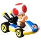 Hot Wheels Mario Kart Toy Character Vehicle 4-Pack - Diddy Kong, Waluigi, Blue Yoshi, Toad, , large