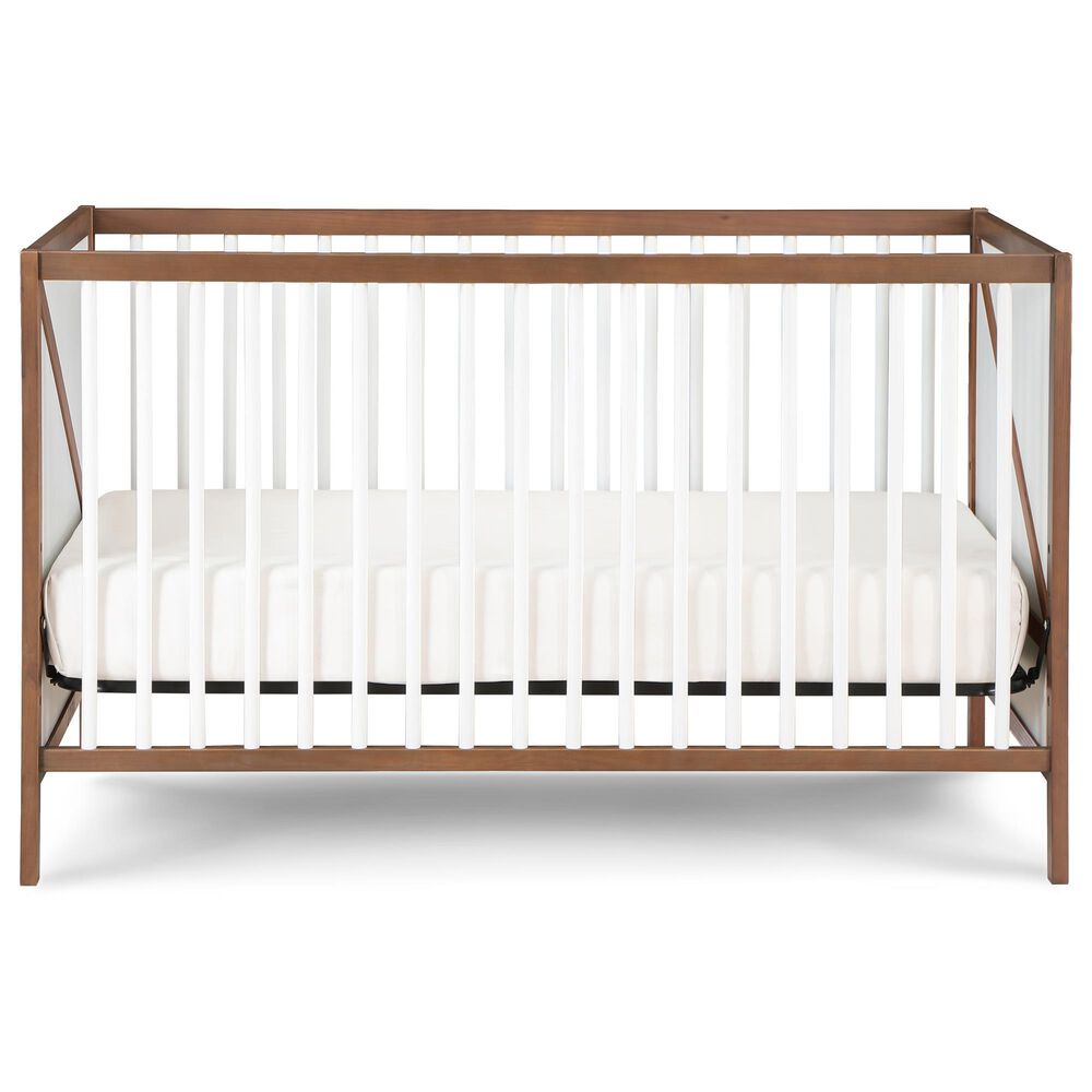 Hearth and Haven Pixie Zen 3-In-1 Convertible Crib in Walnut and White, , large