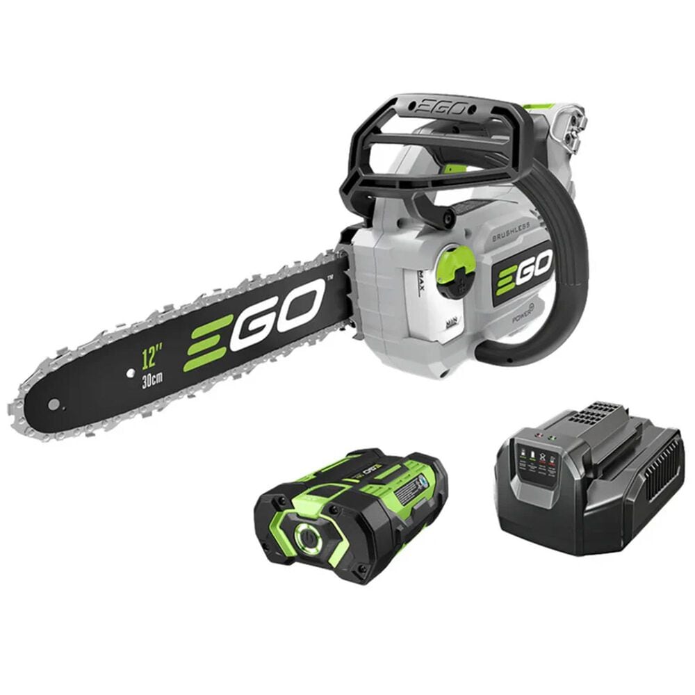 EGO 12" Compact Chainsaw Tool Only with 2.5Ah Battery and Charger in Gray and Black, , large